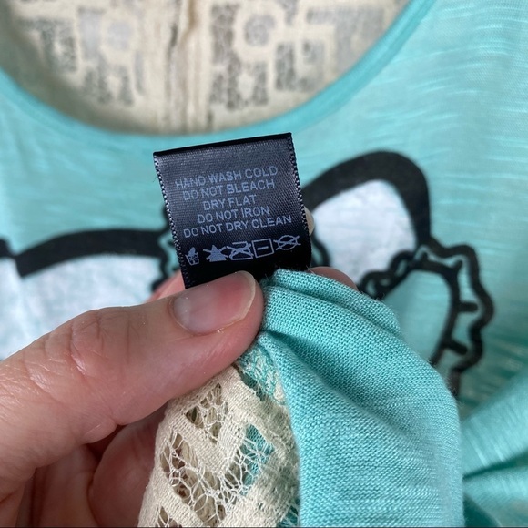 Leo Meets Virgo Hello Kitty Lace Back Crop Top - Picture 3 of 7